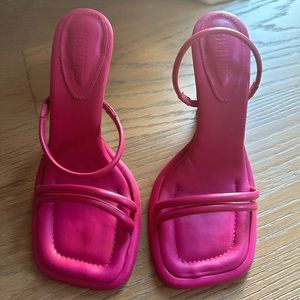 Schutz hot pink sandals
